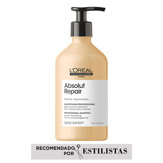 L’Oréal Professionnel Absolut Repair Shampoo 500ml – Reparación y nutrición para cabello y pelo dañado.