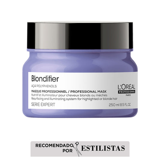 L’Oréal Professionnel Blondifier Mascarilla 250ml – Nutrición y brillo luminoso para cabello y pelo rubio o con mechas.