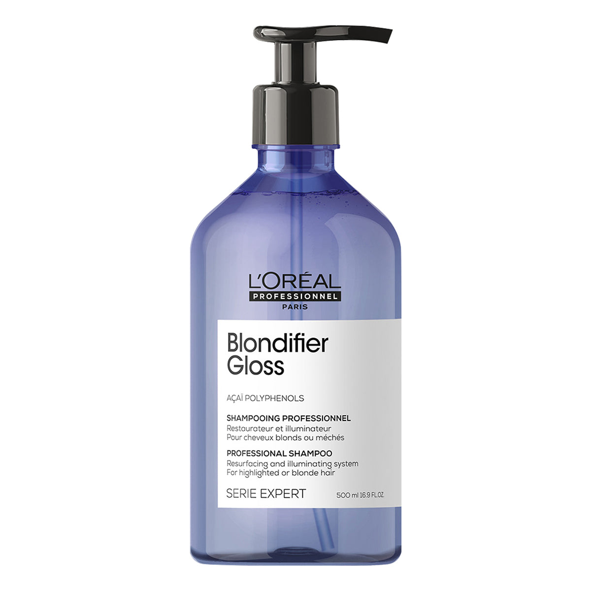 L’Oréal Professionnel Blondifier Shampoo Gloss 500ml – Limpieza y brillo luminoso para cabello y pelo rubio o con mechas.
