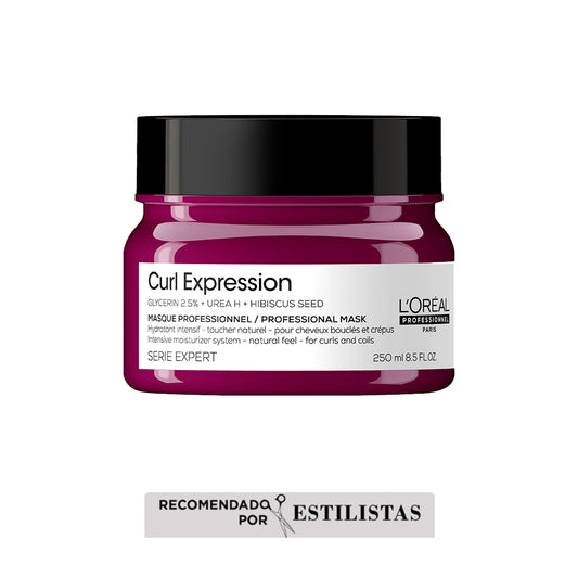 L’Oréal Professionnel Curl Expression Mascarilla Hidratante 250ml – Nutrición y definición para cabello y pelo rizado u ondulado.