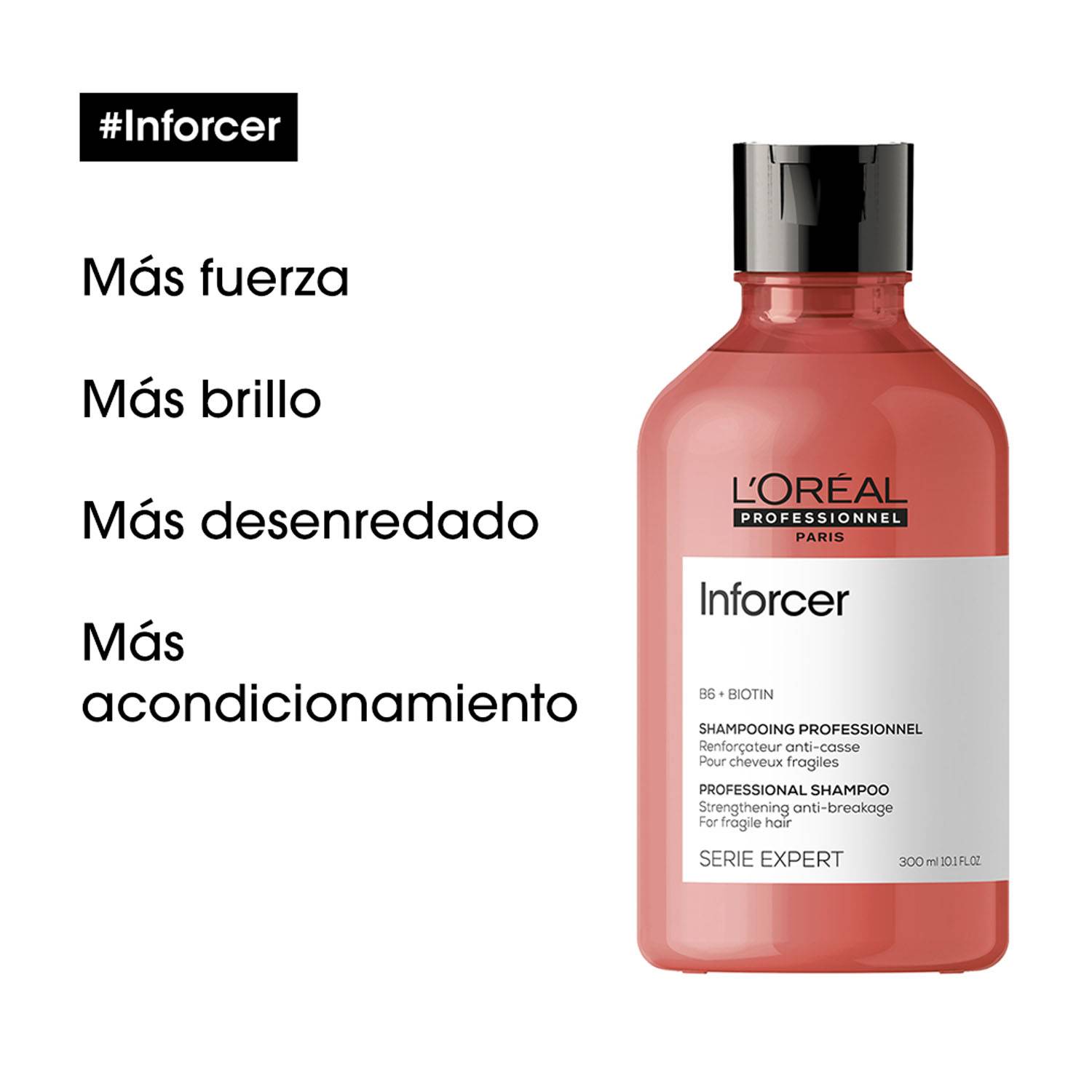 L’Oréal Professionnel Inforcer Shampoo 300ml – Fortalecedor anti-rotura para cabello y pelo débil.