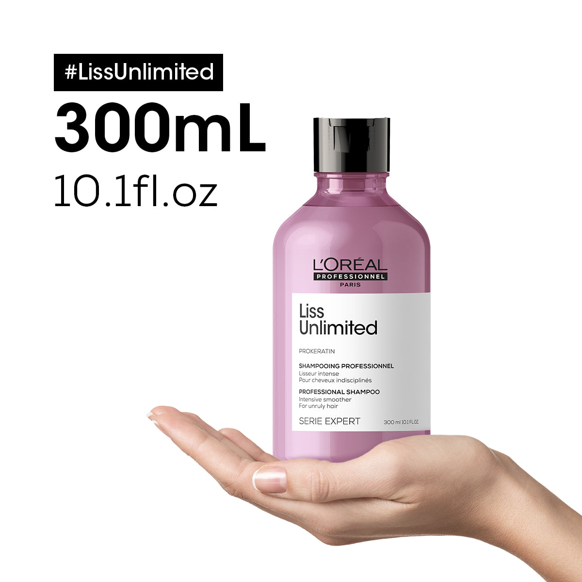 L’Oréal Professionnel Liss Unlimited Shampoo 300ml – Control antifrizz y suavidad para cabello rebelde, encrespado y pelo difícil de manejar.