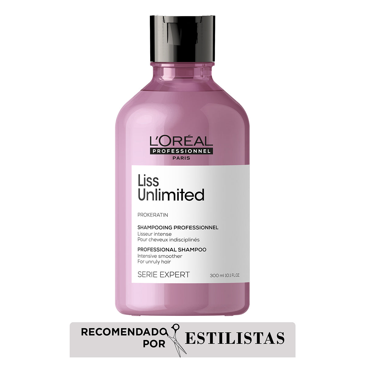 L’Oréal Professionnel Liss Unlimited Shampoo 300ml – Control antifrizz y suavidad para cabello rebelde, encrespado y pelo difícil de manejar.