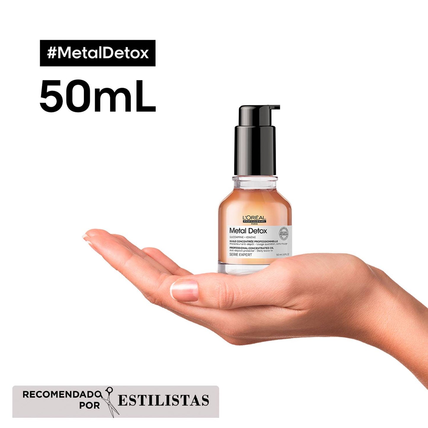 L’Oréal Professionnel Metal Detox | Aceite Concentrado Protector 50ml Nutrición, Brillo y Protección Térmica