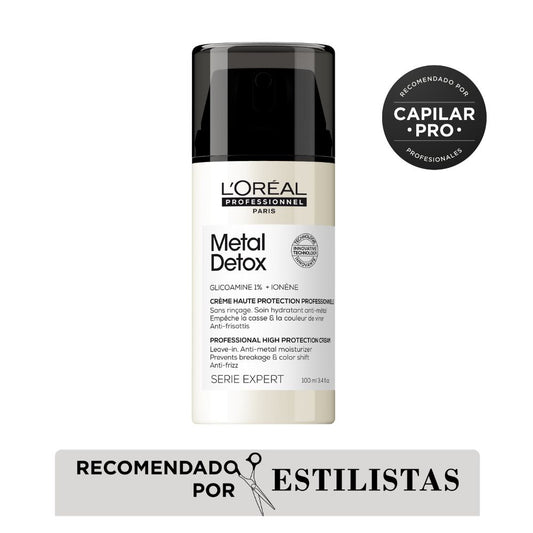 L’Oréal Professionnel Metal Detox Crema de Peinar 100ml – Protección, suavidad y control antifrizz para cabello teñido o decolorado | Tatán Peluquería Colombia