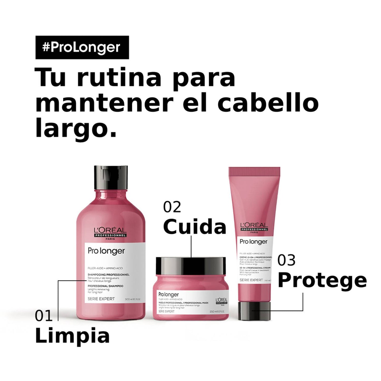 L’Oréal Professionnel Pro Longer | Shampoo 300ml Engrosamiento y Renovación de Largos