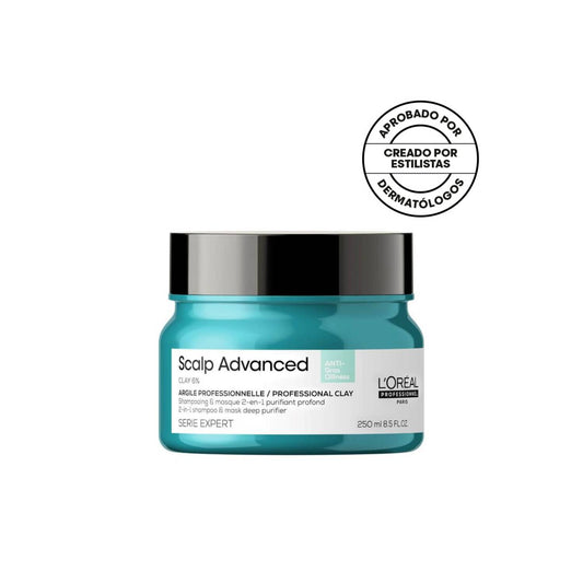 L’Oréal Professionnel Scalp Advanced | Mascarilla Anti Grasa 200ml Purificación y Equilibrio del Cuero Cabelludo