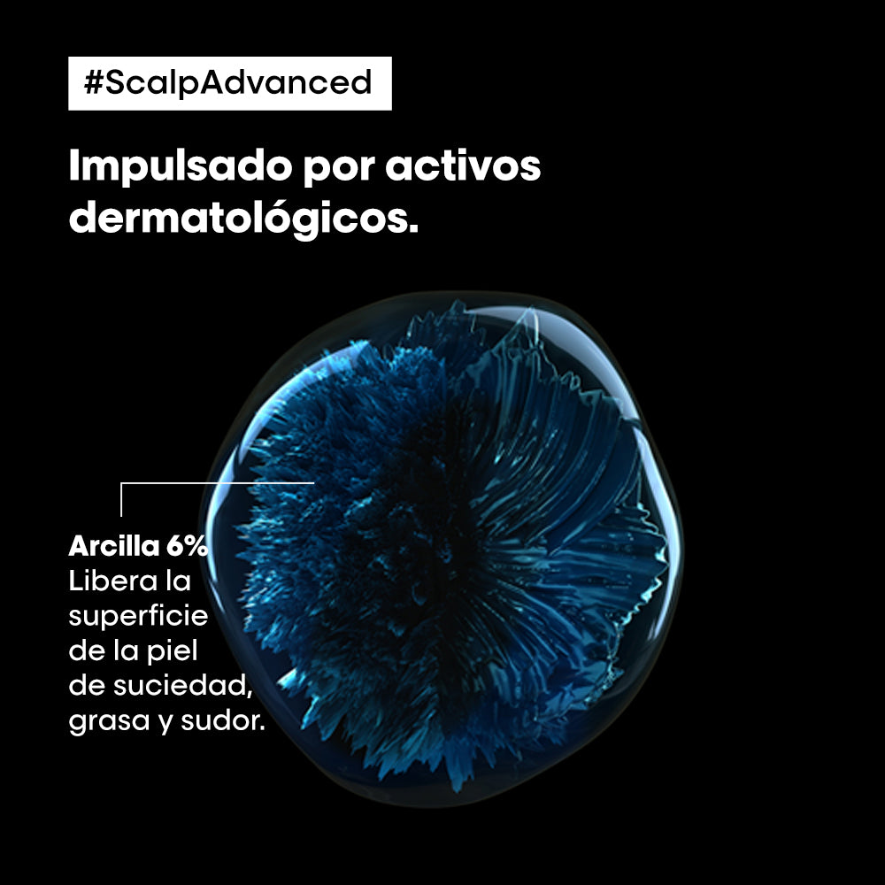 L’Oréal Professionnel Scalp Advanced | Shampoo Anti Grasa 300ml Limpieza Purificante y Control de Sebo