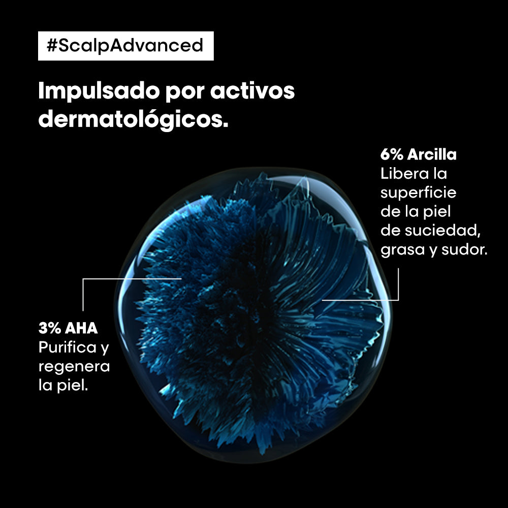 L’Oréal Professionnel Scalp Advanced | Shampoo Anti Grasa 300ml Limpieza Purificante y Control de Sebo