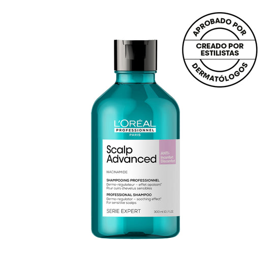 L’Oréal Professionnel Scalp Advanced Shampoo Anti Malestar 300ml – Calma y confort para cuero cabelludo sensible | Tatán Peluquería Colombia