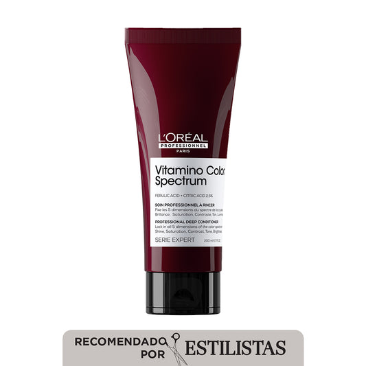 L’Oréal Professionnel Vitamino Color Spectrum Acondicionador 200ml – Protección antioxidante, suavidad y brillo para cabellos teñidos | Tatán Peluquería Colombia