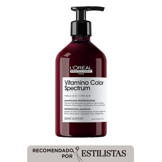 L’Oréal Professionnel Vitamino Color Spectrum | Shampoo 500ml Protección Antioxidante y Brillo Prolongado del Color