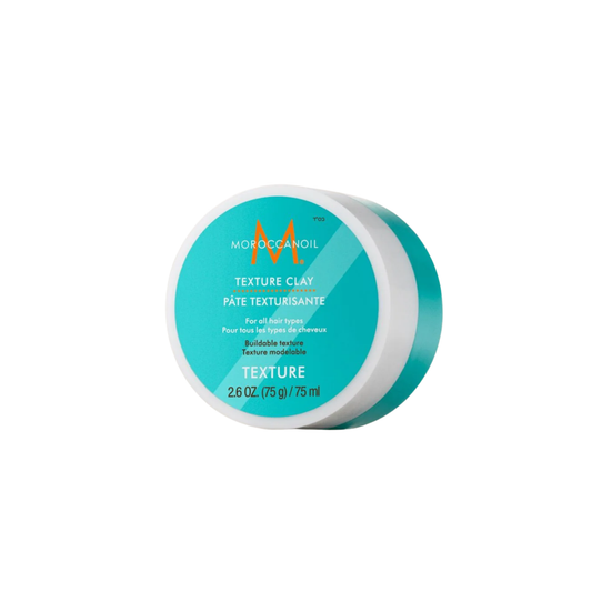 Moroccanoil Texture Clay pasta texturizadora fijación fuerte acabado mate. Tatán Peluqueria colombia
