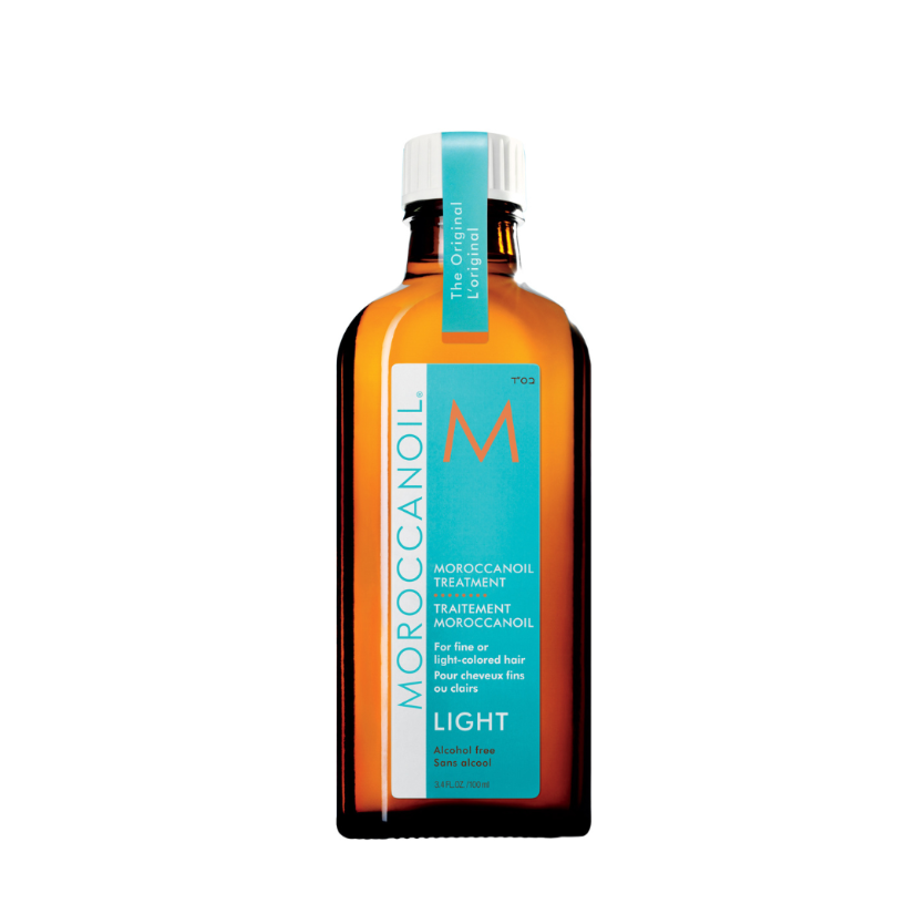 Moroccanoil Treatment Light 100ml – Aceite ligero con argán para cabello fino, rubio o claro. Distribuidor autorizado Tatán Peluquería Colombia