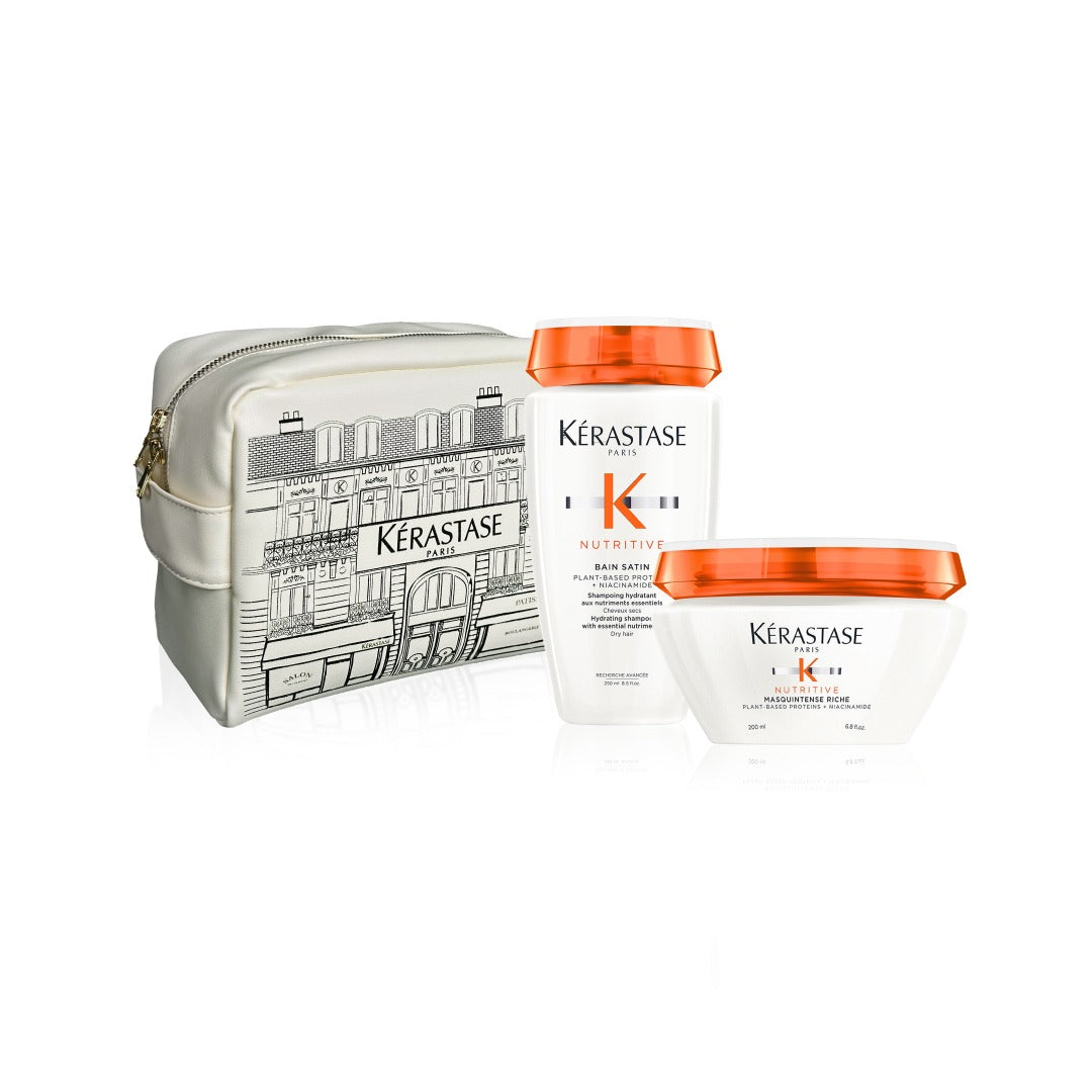 Cosmetiquera Kérastase Nutritive | Viaje a París | Cabello Seco – Holiday -Pack -Kit -Navidad 2025